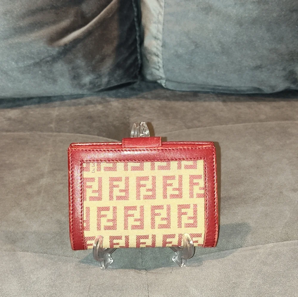 EUC FENDI ZUCCA COMPACT WALLET